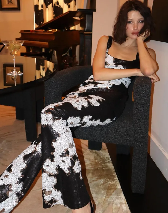 Bottoms Women Cynthia Rowley After Hours Sequin Trouser