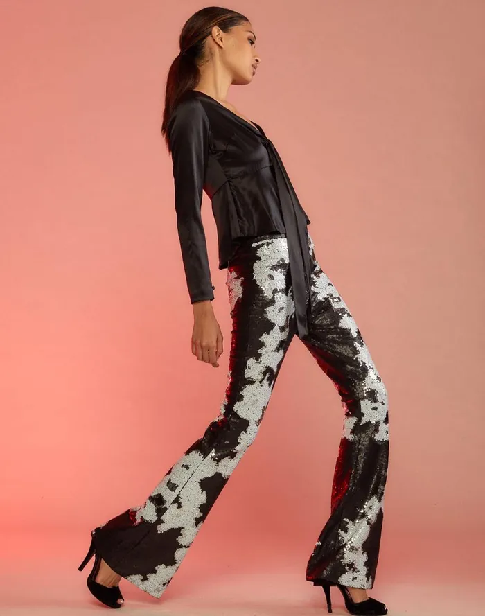 Bottoms Women Cynthia Rowley After Hours Sequin Trouser
