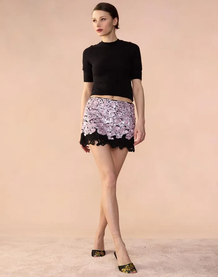 Bottoms Women Cynthia Rowley The Cosmo Sequin Skirt