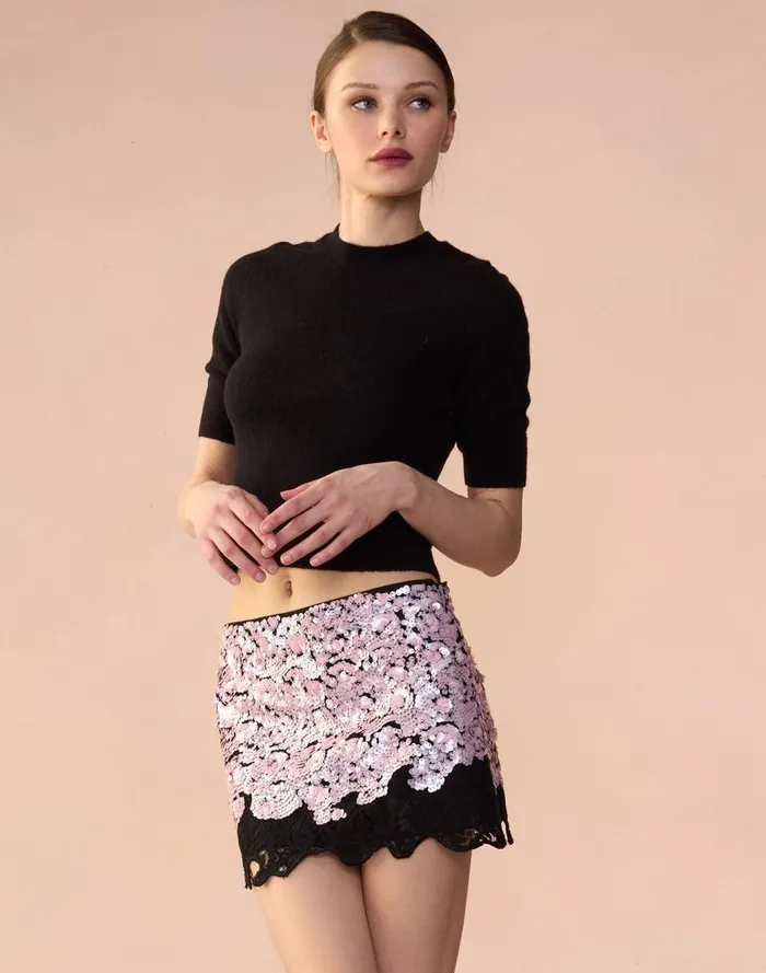 Bottoms Women Cynthia Rowley The Cosmo Sequin Skirt