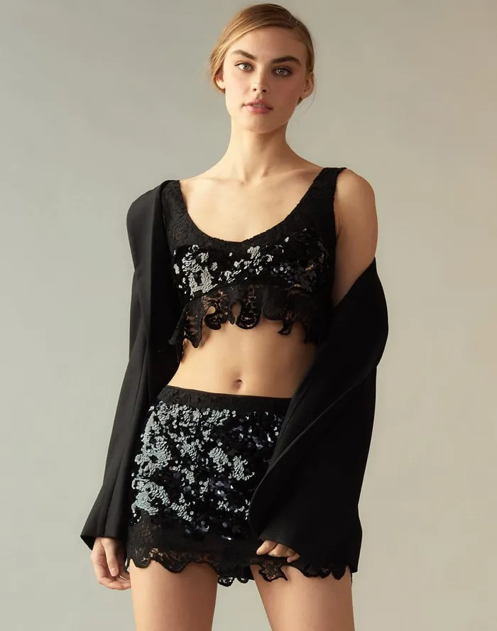 Bottoms Women Cynthia Rowley The Cosmo Sequin Skirt