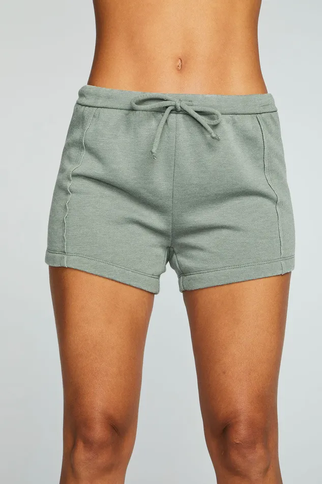 Bottoms Womens Chaser Brand Vintage Fleece Raw Edge Panel Shorts