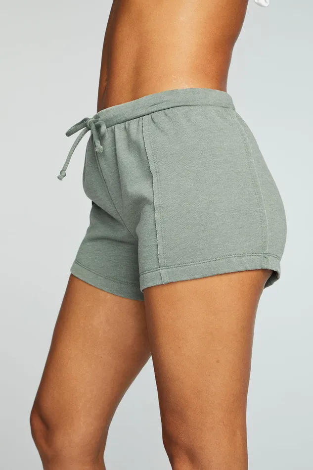 Bottoms Womens Chaser Brand Vintage Fleece Raw Edge Panel Shorts