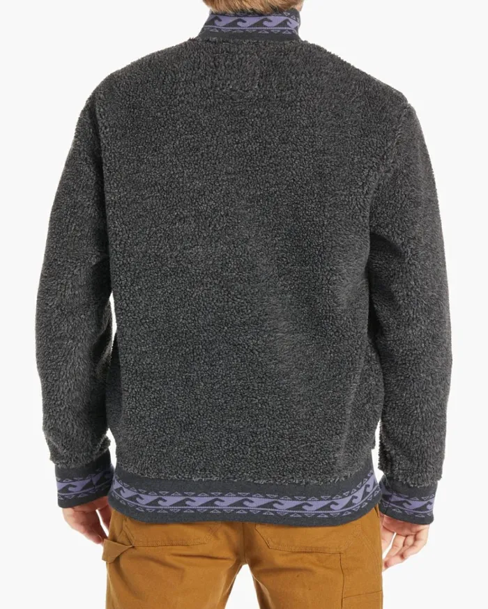 Boundary Bunyip MockNeck Sweatshirt Black Heather Men Billabong Hoodies and Fleece