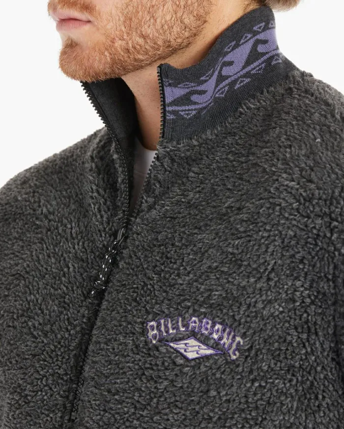 Boundary Bunyip MockNeck Sweatshirt Black Heather Men Billabong Hoodies and Fleece