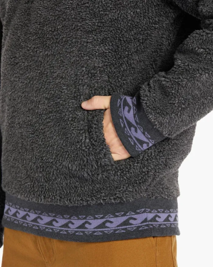 Boundary Bunyip MockNeck Sweatshirt Black Heather Men Billabong Hoodies and Fleece