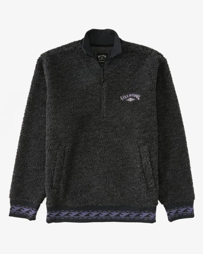 Boundary Bunyip MockNeck Sweatshirt Black Heather Men Billabong Hoodies and Fleece