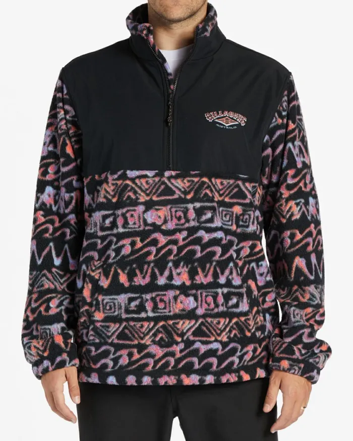 Boundary ReIssue MockNeck Sweatshirt Black Men Billabong Hoodies and Fleece
