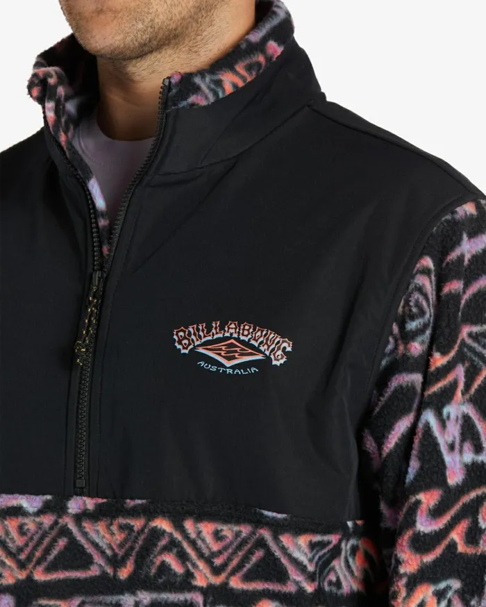 Boundary ReIssue MockNeck Sweatshirt Black Men Billabong Hoodies and Fleece