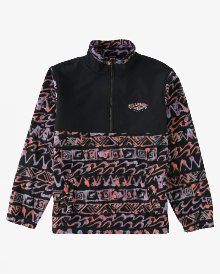 Boundary ReIssue MockNeck Sweatshirt Black Men Billabong Hoodies and Fleece