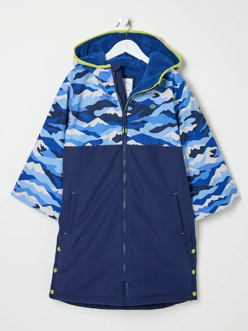 Boys Fatface Coats and Jackets Blue Waterproof Changing Robe