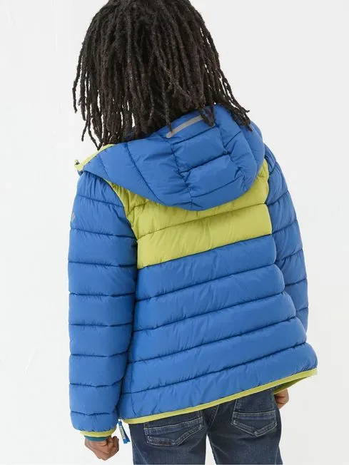 Boys Fatface Coats and Jackets Harry Cobalt Blue Hooded Padded Jacket