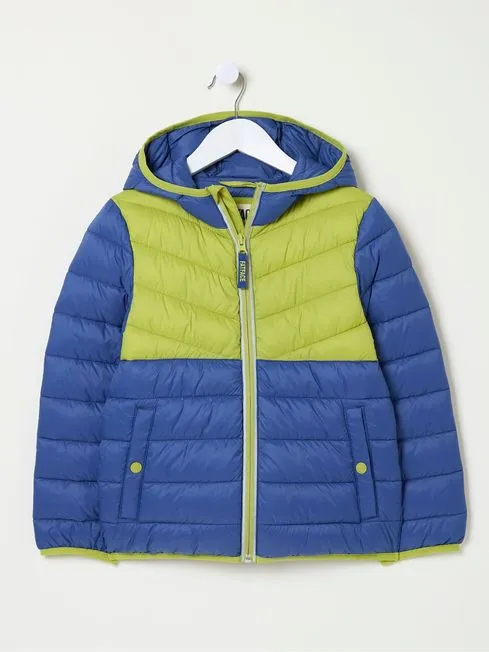 Boys Fatface Coats and Jackets Harry Cobalt Blue Hooded Padded Jacket