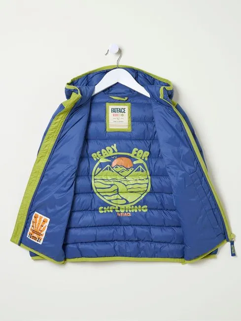 Boys Fatface Coats and Jackets Harry Cobalt Blue Hooded Padded Jacket