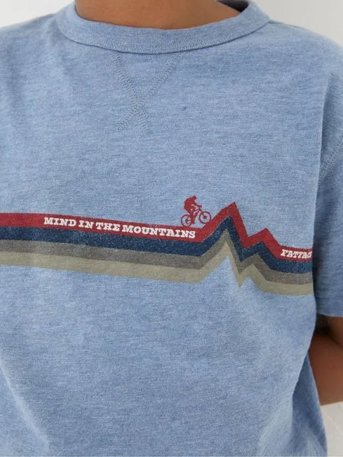 Boys Fatface TShirts and Polos Blue Bike Stripe TShirt