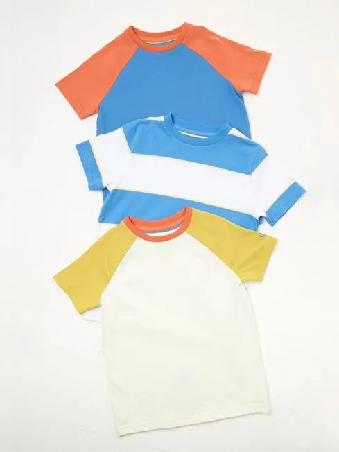 Boys Fatface TShirts and Polos WhiteBlue 100 Cotton Short Sleeve TShirts 3 Pack