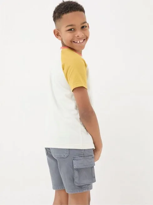 Boys Fatface TShirts and Polos WhiteBlue 100 Cotton Short Sleeve TShirts 3 Pack