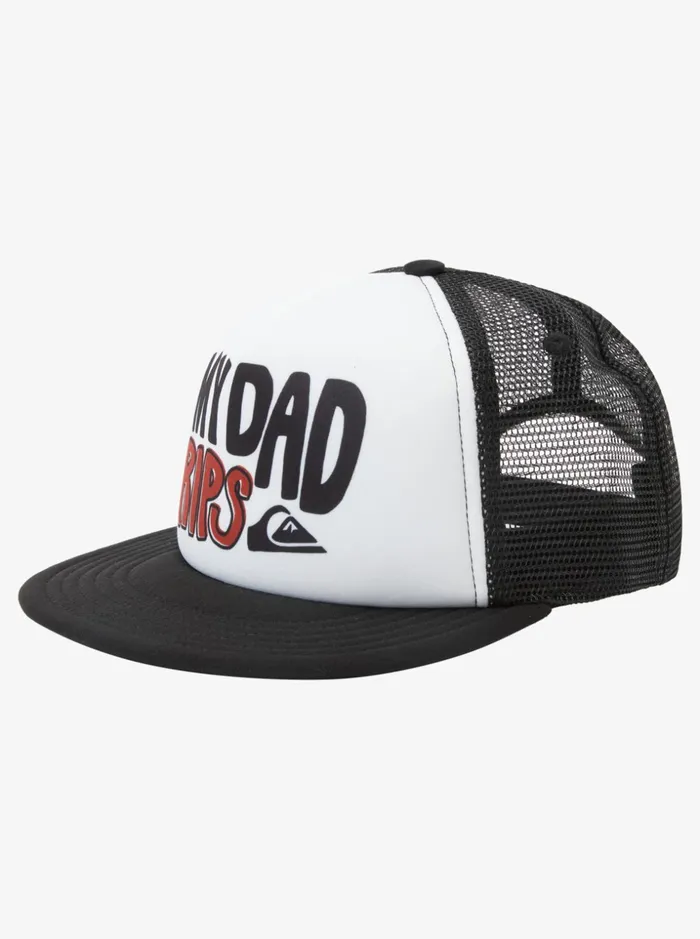 Boys Quiksilver Hats Boy039s 27 Town Hero Trucker Hat White