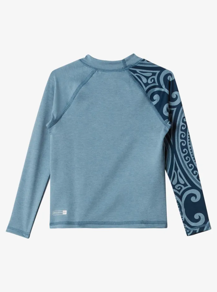 Boys Quiksilver Rashguards Boy039s 27 Hawaii Big Island UPF 50 Long Sleeve Surf Tee Provincial Blue Heather Boys Quiksilver Rashguards Boy039s 27 Hawaii Big Island UPF 50 Long Sleeve Surf Tee Provincial Blue Heather