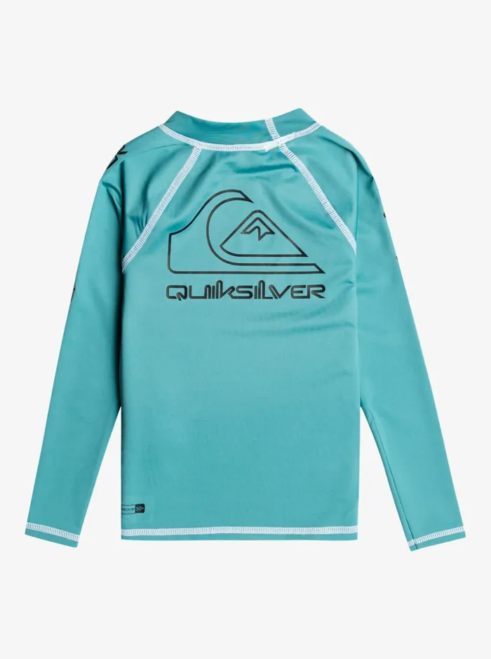 Boys Quiksilver Rashguards Boy039s 27 On Tour Long Sleeve UPF 50 Rashguard Brittany Blue Boys Quiksilver Rashguards Boy039s 27 On Tour Long Sleeve UPF 50 Rashguard Brittany Blue