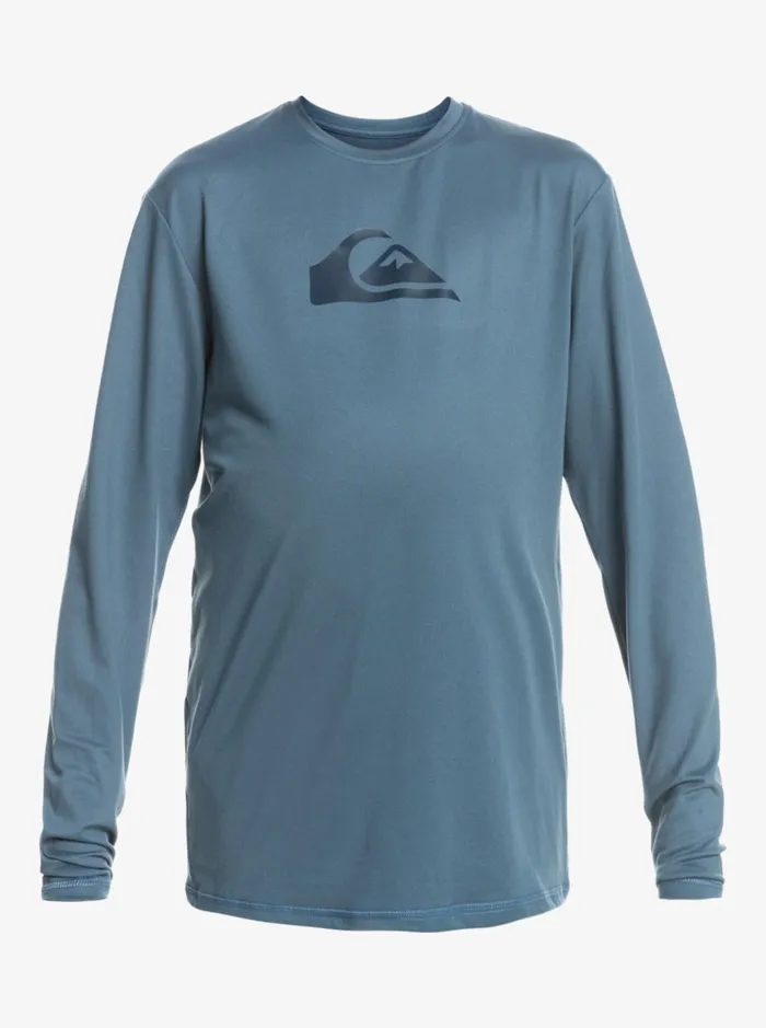 Boys Quiksilver Rashguards Boy039s 816 Solid Streak Ls Youth LSL Surf Tee Navy Blazer