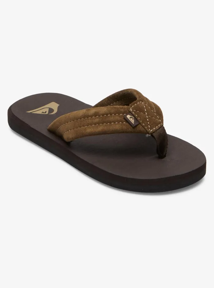 Boys Quiksilver Sandals Boy039s 816 Carver Suede Core Sandals Brown 1
