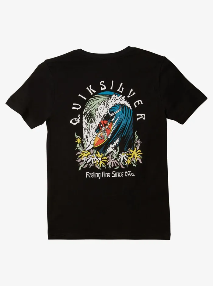 Boys Quiksilver Tees Boy039s 816 The Original Barrel Tshirt Black Boys Quiksilver Tees Boy039s 816 The Original Barrel Tshirt Black