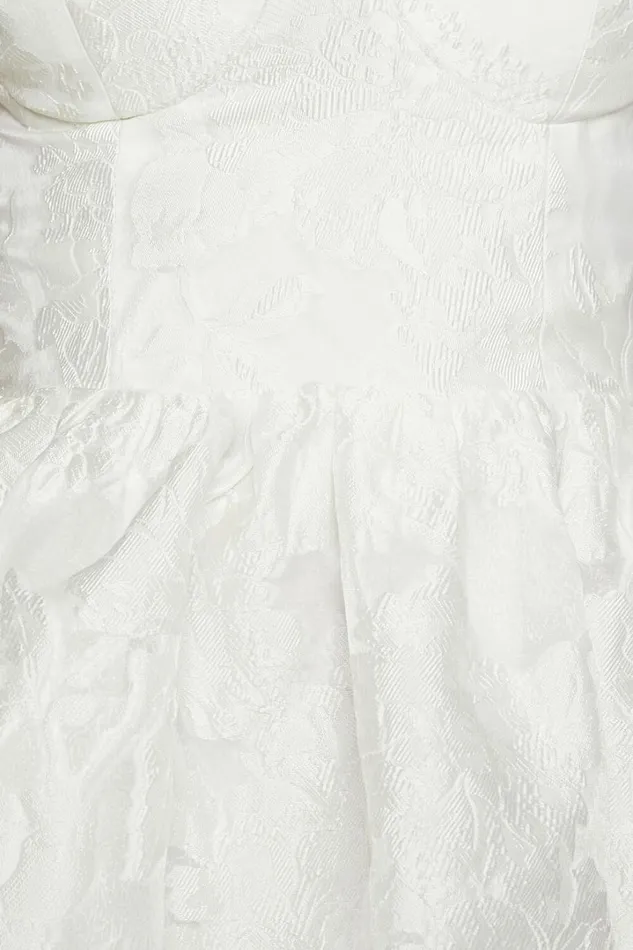 Brailey Mini Dress 8211 Sweetheart Bustier Dress In White Jacquard Women Showpo Curve Clothes