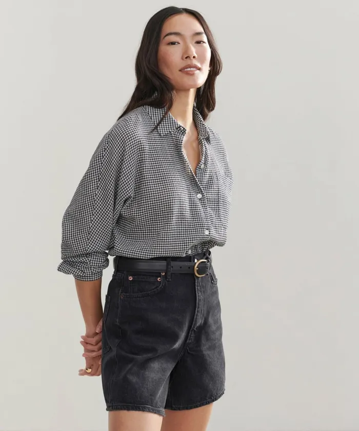 ButtonUps Women Jenni Kayne Shore Shirt Checkered Navy