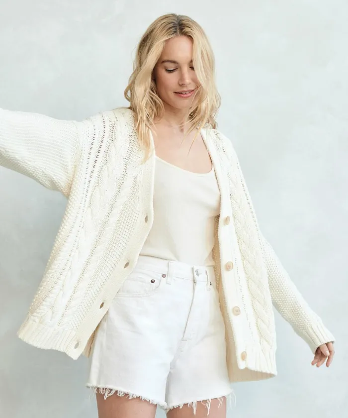 Cardigans Women Jenni Kayne Cable Cardigan Ivory