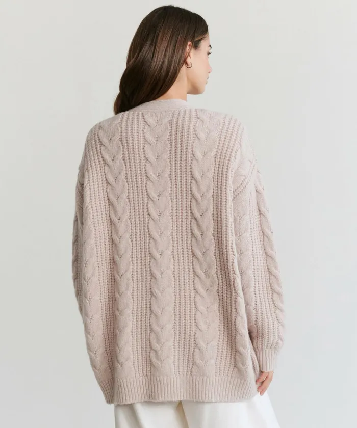 Cardigans Women Jenni Kayne Cable Cocoon Cardigan Blush
