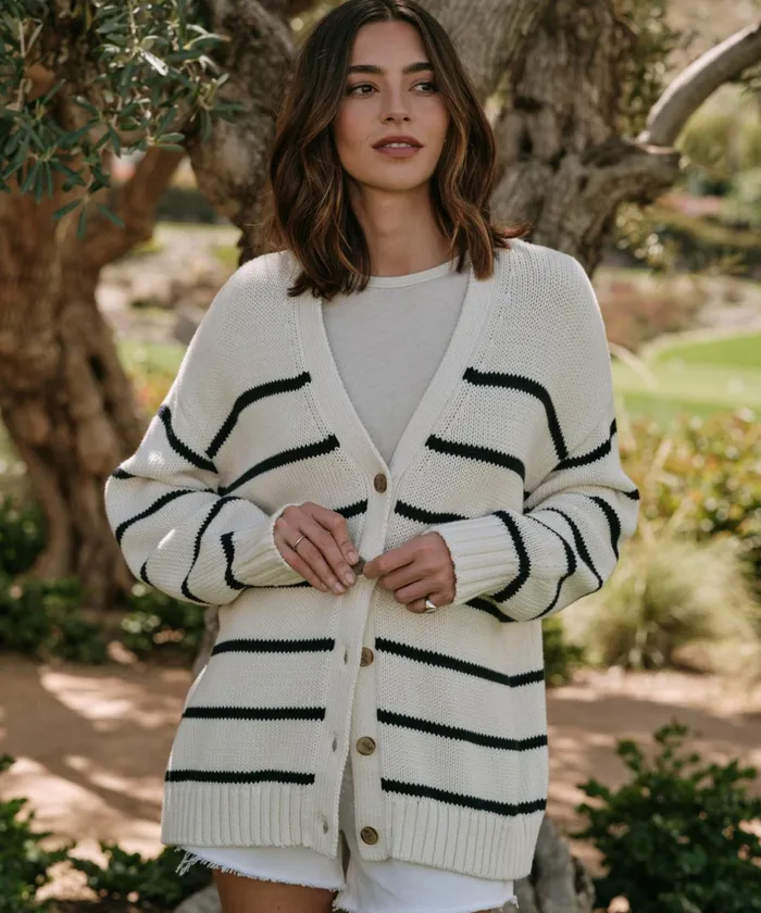 Cardigans Women Jenni Kayne Chloe Cardigan Ivorynavy Stripe