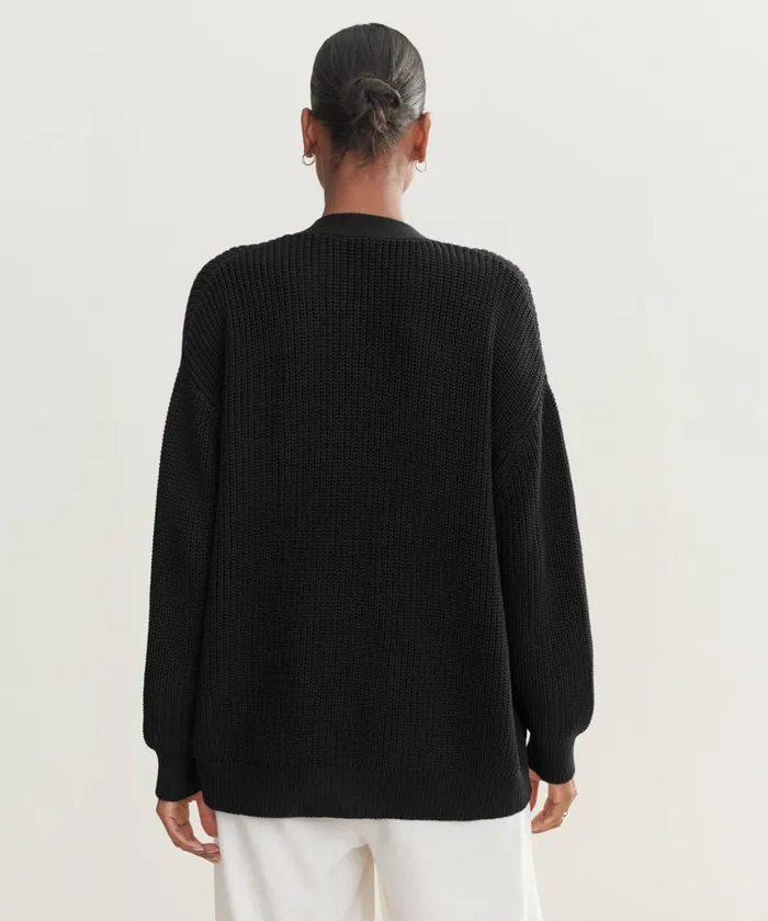 Cardigans Women Jenni Kayne Cotton Cocoon Cardigan Black