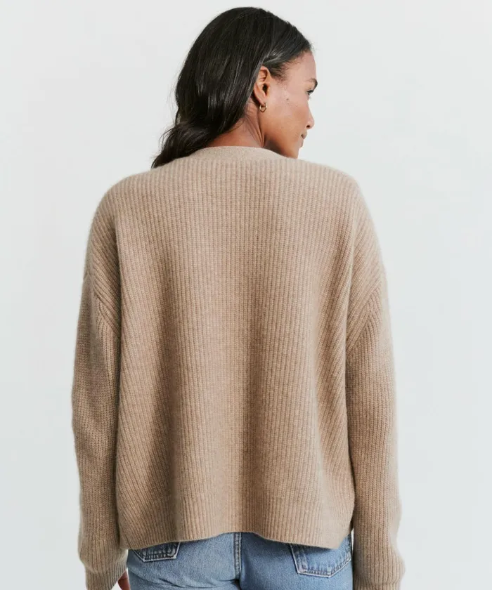 Cardigans Women Jenni Kayne Cropped Cashmere Cocoon Undyed Stone Undyed Stone