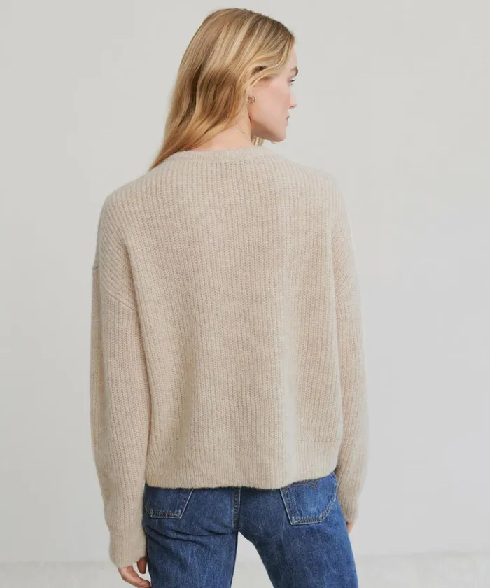 Cardigans Women Jenni Kayne Hayes Crewneck Cardigan Sand Sand