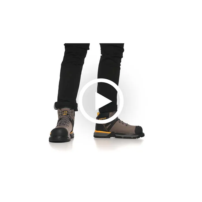 Cat Footwear Boots Men039s Excavator Superlite Waterproof Carbon Composite Toe Work Boot Pewter 8211 Men