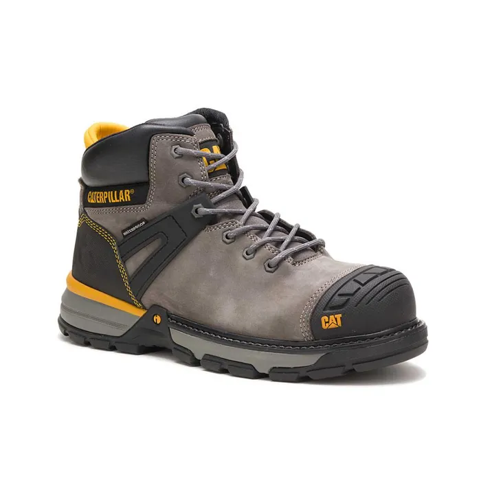 Cat Footwear Boots Men039s Excavator Superlite Waterproof Carbon Composite Toe Work Boot Pewter 8211 Men