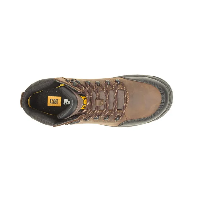 Cat Footwear Composite Toe Men039s Resorption Waterproof Composite Toe Work Boot Seal Brown 8211 Men