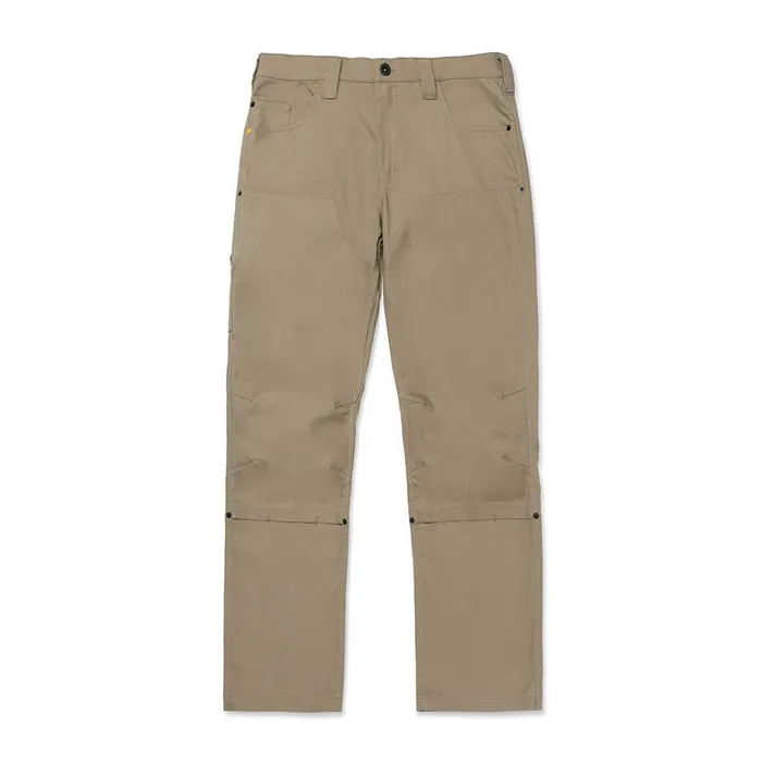 Cat Footwear Pants Men039s Double Front Stretch Canvas Straight Fit Utility Pant Khaki 8211 Men