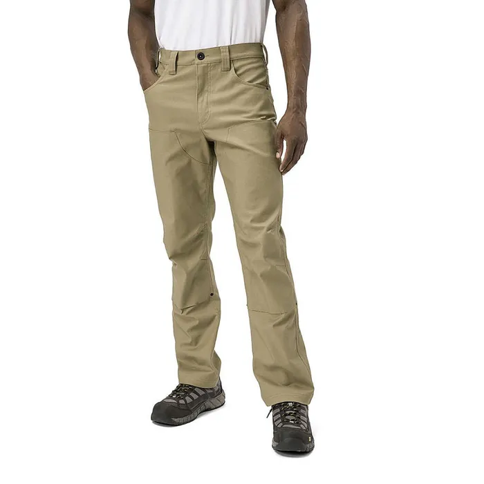 Cat Footwear Pants Men039s Double Front Stretch Canvas Straight Fit Utility Pant Khaki 8211 Men