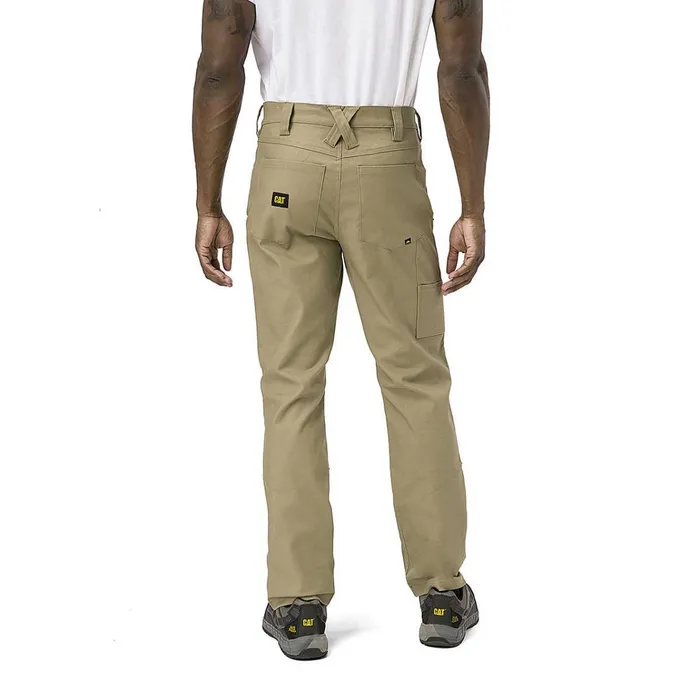 Cat Footwear Pants Men039s Double Front Stretch Canvas Straight Fit Utility Pant Khaki 8211 Men