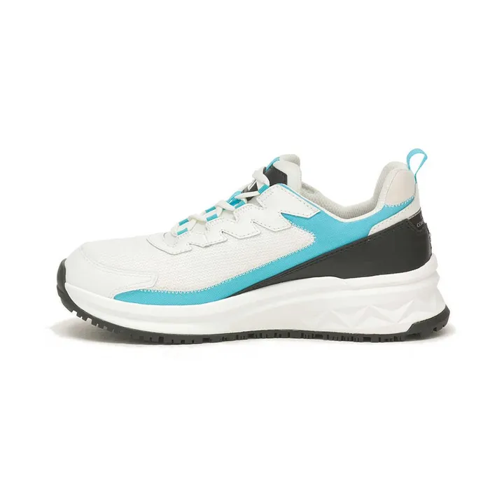 Cat Footwear Shoes Women039s Streamline Runner Carbon Composite Toe Work Shoe Bright Whiteblue 8211 Women