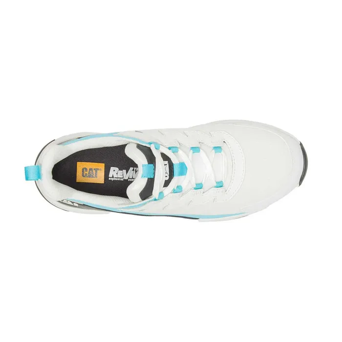 Cat Footwear Shoes Women039s Streamline Runner Carbon Composite Toe Work Shoe Bright Whiteblue 8211 Women