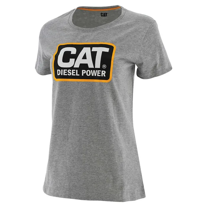 Cat Footwear Tops and Outerwear Women039s Diesel Power Tee Grey 8211 Women