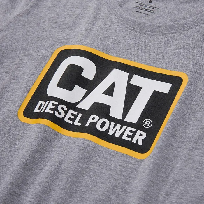Cat Footwear Tops and Outerwear Women039s Diesel Power Tee Grey 8211 Women