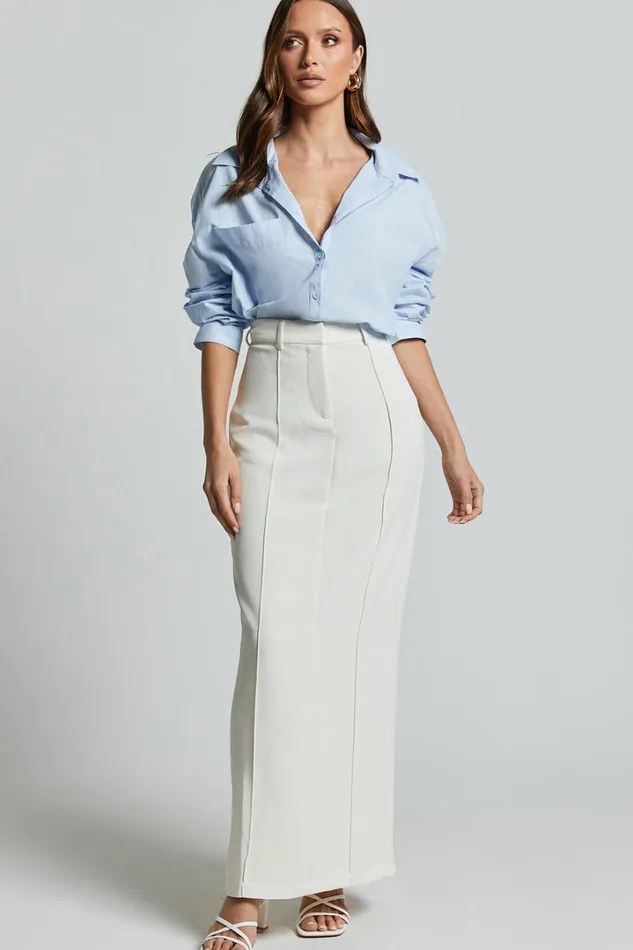 Chaemay Shirt 8211 Long Sleeve Shirt In Blue Women Showpo Curve Clothes