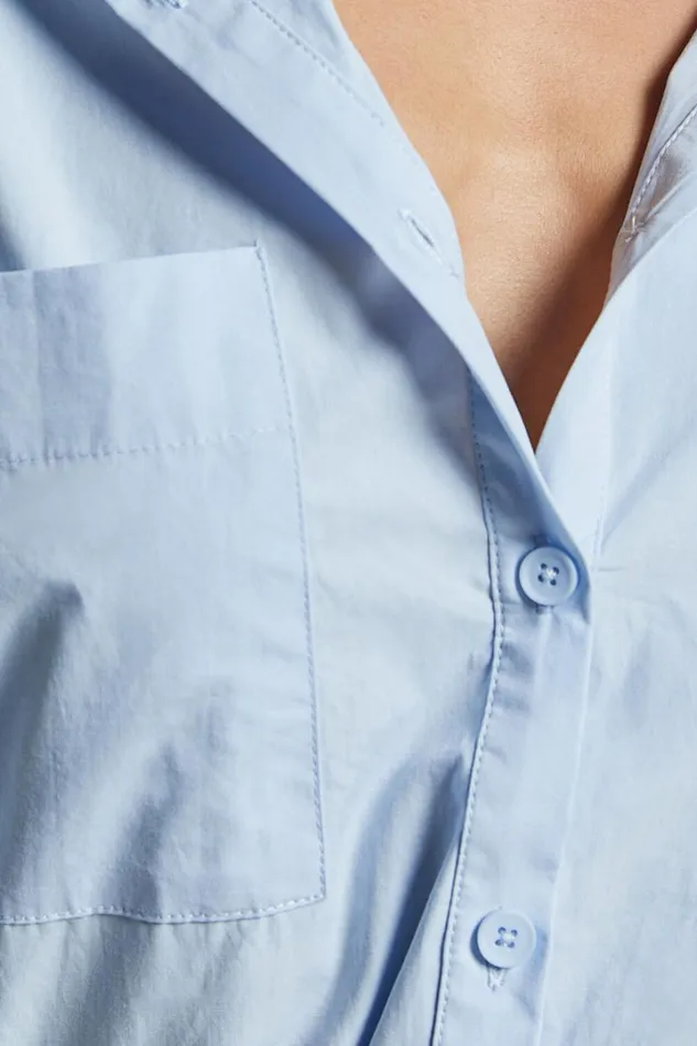 Chaemay Shirt 8211 Long Sleeve Shirt In Blue Women Showpo Curve Clothes