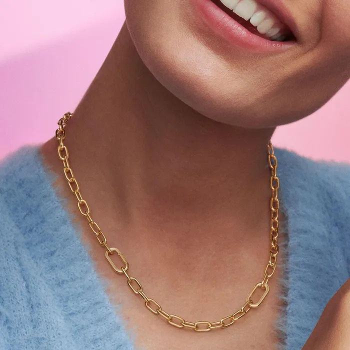 Chain Necklaces Women Pandora Online ME SmallLink Chain Necklace Gold Plated