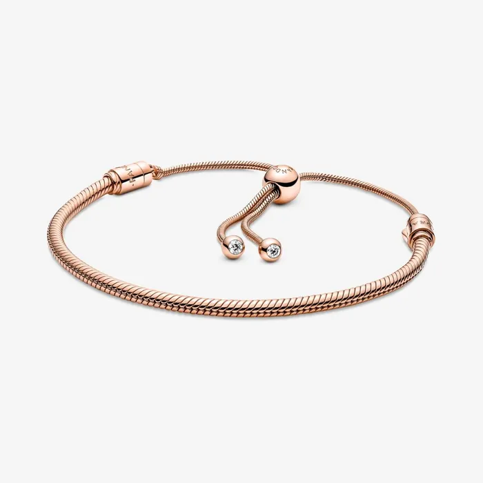 Chains Women Pandora Online Moments Snake Chain Slider Bracelet Rose Gold Plated