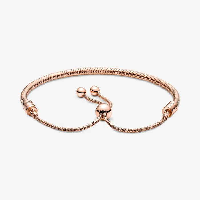 Chains Women Pandora Online Moments Snake Chain Slider Bracelet Rose Gold Plated